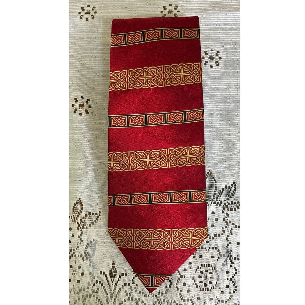 Patrick Francis Ireland 100% Pure Silk Necktie Celtic Design